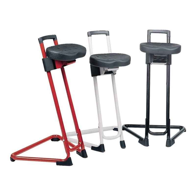 Lotz Stehhilfe schwarz, Sitzfläche aus Integralschaum, H.600-850mm