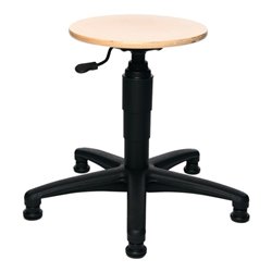 Topstar Drehhocker m.Gleitern Buche Sitz-H.390-520mm Sitz-D.350mm