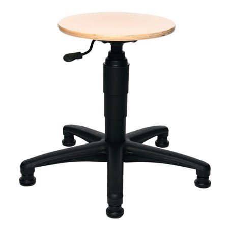 Topstar Drehhocker m.Gleitern Buche Sitz-H.390-520mm Sitz-D.350mm