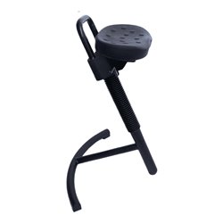 Lotz Stehhilfe Gestell und Sitz schwarz ,Gasfeder-Höhenverstellung