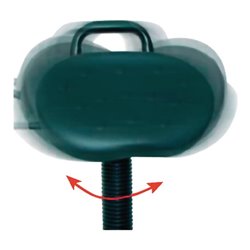 Lotz Stehhilfe Gestell und Sitz schwarz ,Gasfeder-Höhenverstellung