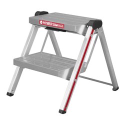 Klapptritt 2 Stufen Arbeits-Höhe ca.1900mm Aluminium Gesamt-Tragfähigkeit 150kg