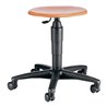 Topstar Drehhocker m.Rollen Buche Sitz-H.420-550mm Sitz-D.350mm