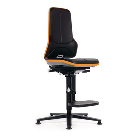 bimos Arbeitsdrehstuhl Neon m. Gleiter/Aufstiegshilfe grau Sitz-H590-870 Permanentk.