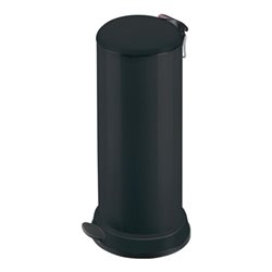 Tretabfallsammler 26l Stahlblech, schwarz H.715xD.320mm mit verz. Inneneimer