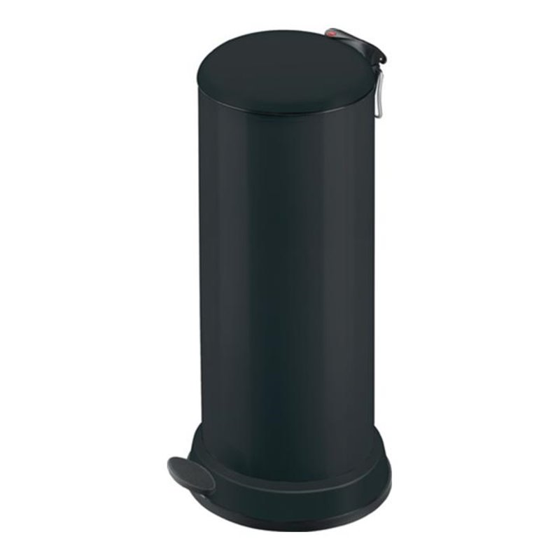 Tretabfallsammler 26l Stahlblech, schwarz H.715xD.320mm mit verz. Inneneimer