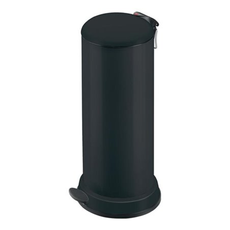 Tretabfallsammler 26l Stahlblech, schwarz H.715xD.320mm mit verz. Inneneimer