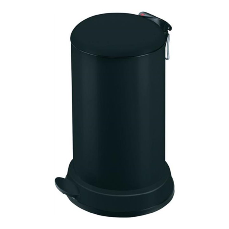 Tretabfallsammler 16l Stahlblech, schwarz H.515xD.320mm mit verz. Inneneimer