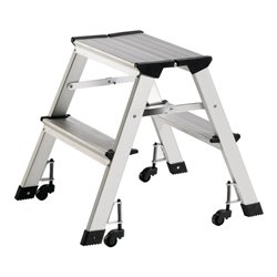 Klapptritt Stufen 2 Plattformhöhe 440mm Alu.fahrbar