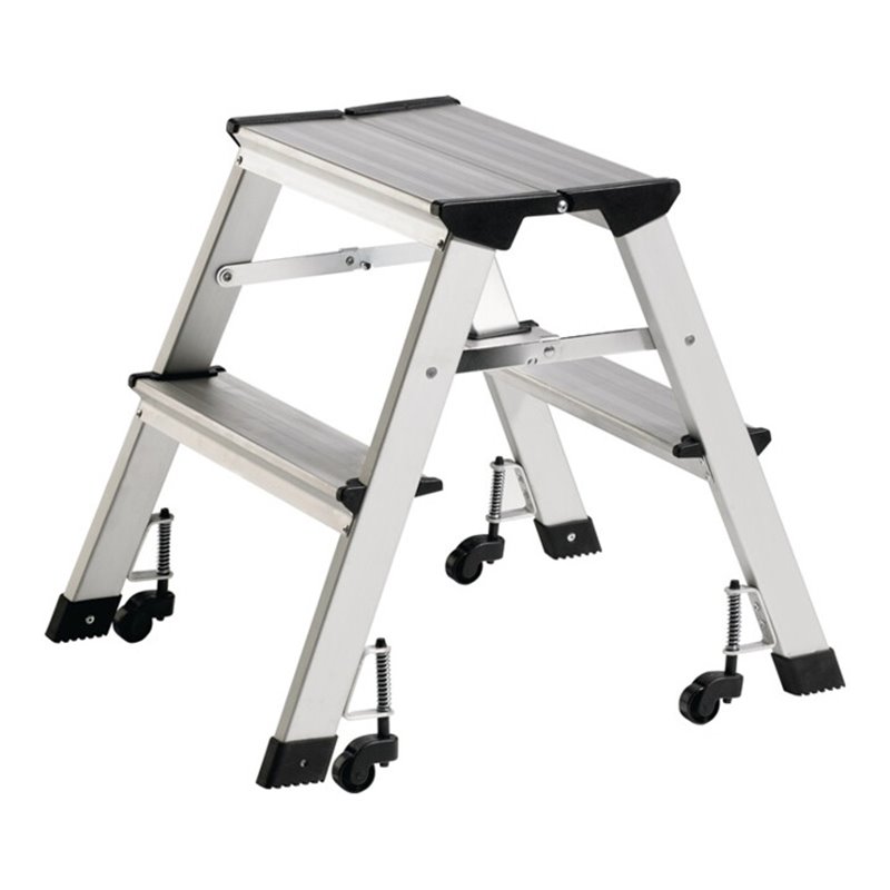 Klapptritt Stufen 2 Plattformhöhe 440mm Alu.fahrbar