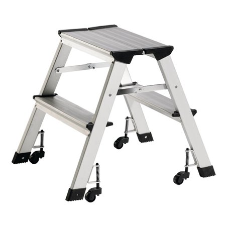 Klapptritt Stufen 2 Plattformhöhe 440mm Alu.fahrbar