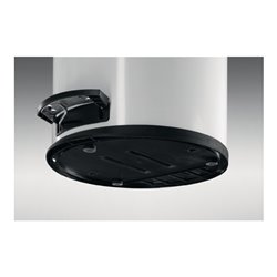 Tretabfallsammler 13l Stahlblech, weiß H.375xD.270mm mit verz. Inneneimer