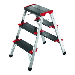 Hailo Aluminium-Klapptritt 3 Stufen 225 kg