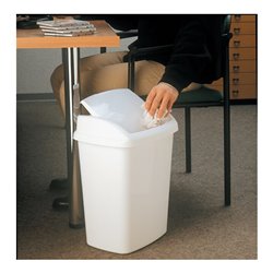 Schwingdeckelbehälter 25l Ku.weiß H.511xB.346xT.278mm