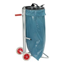 Abfallsammler mobil lichtgrau B.500xT.500xH.960mm PVC-Deckel