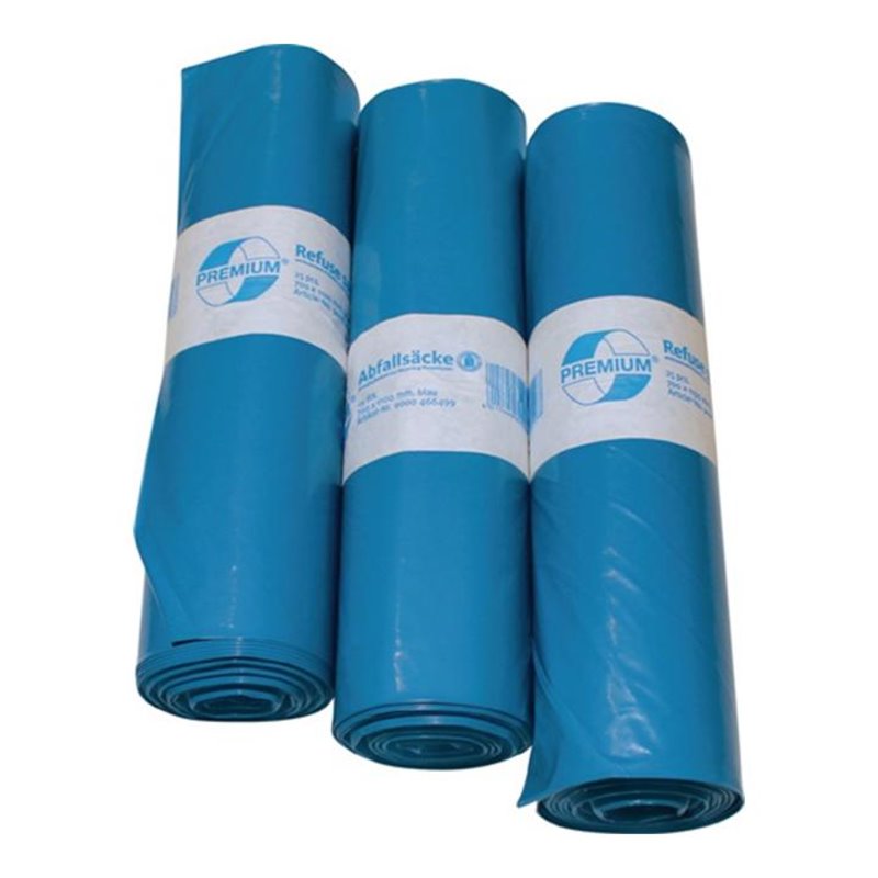 Kunststoffsack 120l Typ 60 hellblau 700x1100mm gerollt