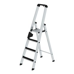 MUNK Aluminium-Stufenstehleiter einseitig begehbar mit clip-step