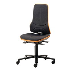 bimos Arbeitsdrehstuhl Neon m.Rollen orange Sitz-H450-620mm Permanentkontakt