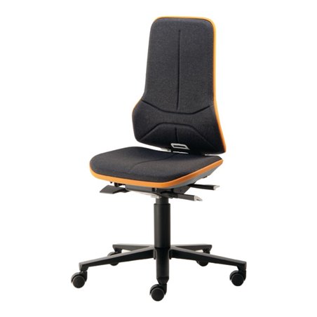 bimos Arbeitsdrehstuhl Neon m.Rollen orange Sitz-H450-620mm Permanentkontakt