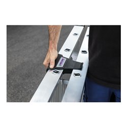 MUNK Aluminium-Stufenstehleiter einseitig begehbar mit clip-step