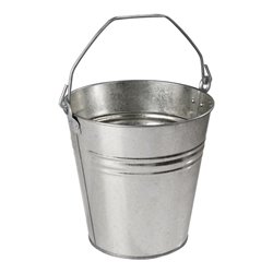 Eimer 9,5l Stahlblech,verz.silber D.280mm H.280mm