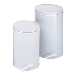 Wesco Tretabfallsammler 13l weiß lack. H.410xD.270mm