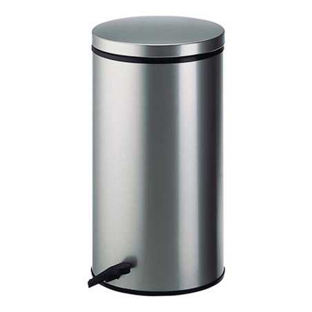 Wesco Tretabfallsammler 32l Stahl silber H.570xD.310mm Deckel silber