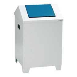 Putzwollkasten H680xB400xT400mm Geh.lichtgrau/Klappe enzianblau Stahlbl.STUMPF