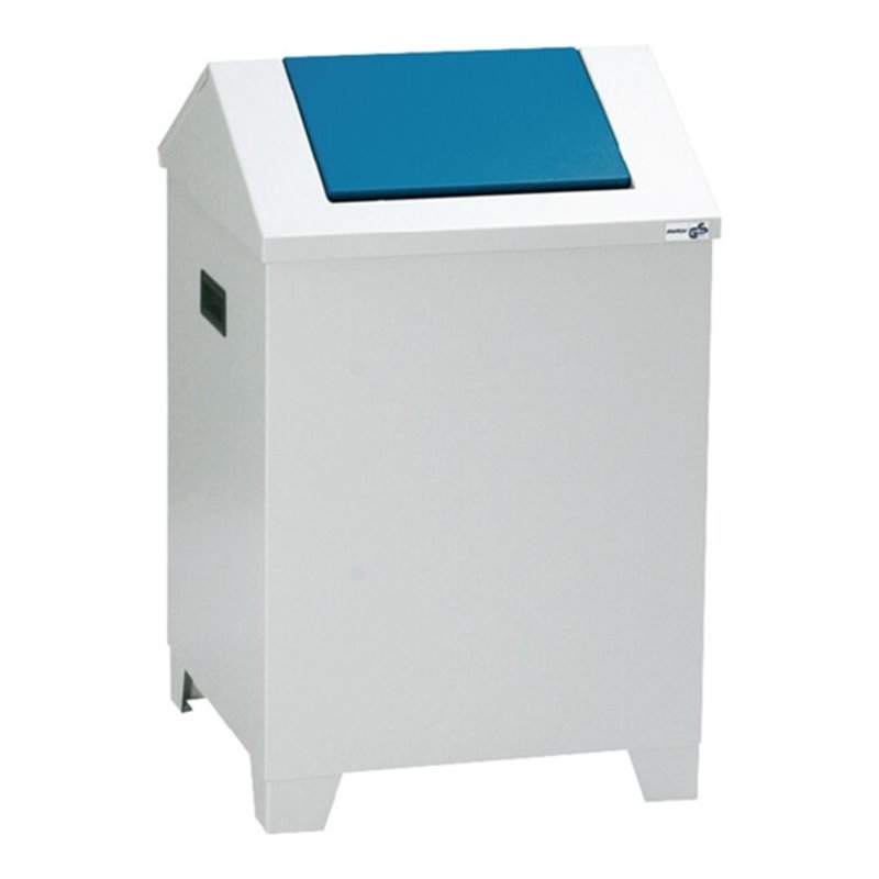 Putzwollkasten H680xB400xT400mm Geh.lichtgrau/Klappe enzianblau Stahlbl.STUMPF