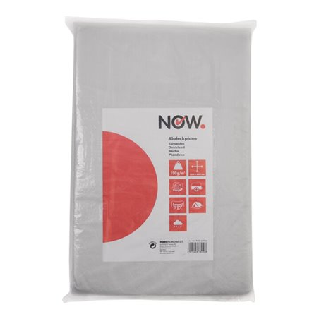 Allzweckplane B4000xL6000mm m.Aluminiumösen naturfarben NOW