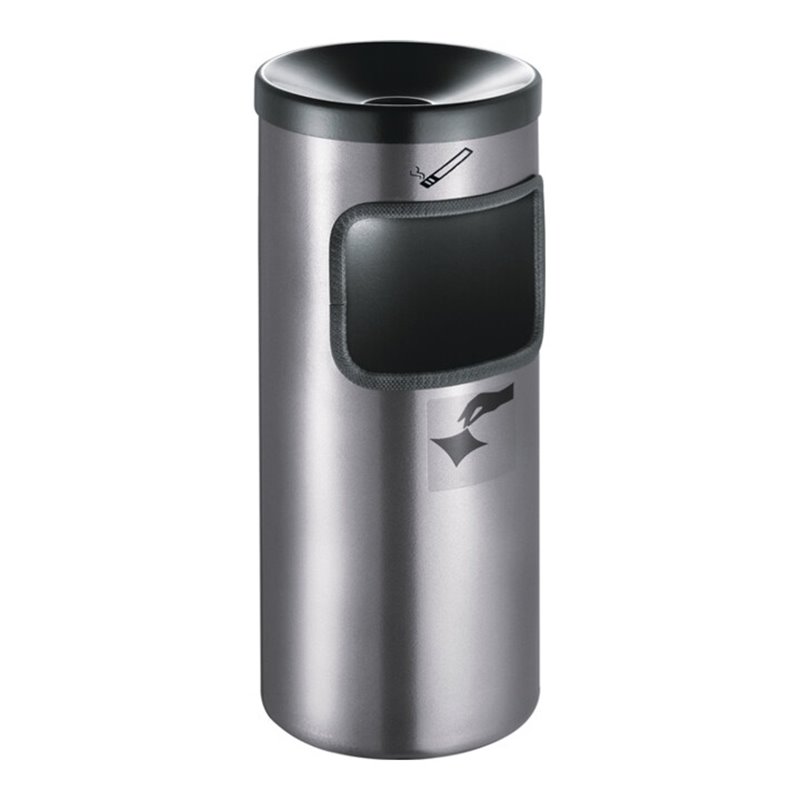 Sicherheitswandascher Ø180xH410mm neusilber m.Kippvorrichtung TKG