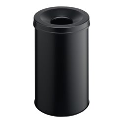 Durable Papierkorb safe rund Schwarz 30l