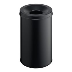Durable Papierkorb safe rund Schwarz 60l