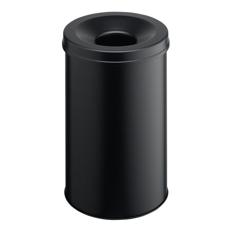 Durable Papierkorb safe rund Schwarz 60l