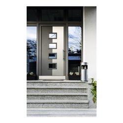 Durable Papierkorb safe mit Ascher Silber 17l