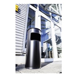 Durable Papierkorb safe mit Ascher Schwarz 17l