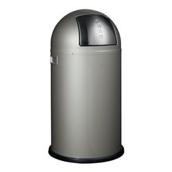 Wesco Abfallsammler Pushboy 50l neusilber H.755xD.390mm Einsatz a.Stahl