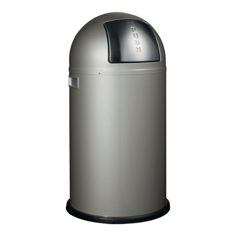 Wesco Abfallsammler Pushboy 50l neusilber H.755xD.390mm Einsatz a.Stahl