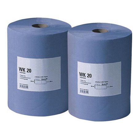 Putztuch WK20 2lagig blau L.380xB.380mm 500Abrisse
