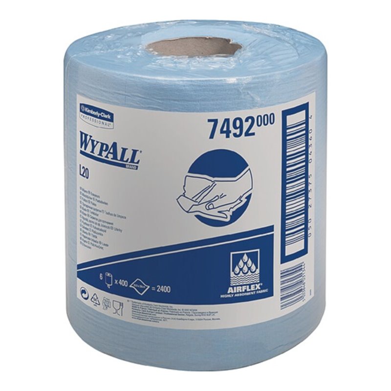 Putztuch WYPALL L10 EXTRA 7492 L380xB185ca.mm blau 1-lagig,perforiert,RCS