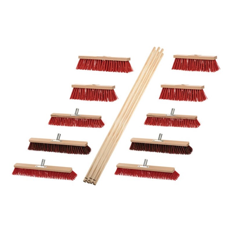 Besenset Outdoor 8Elaston 2Elaston/Arenga L.400/500/600mm m.10 Stielen L.1400mm