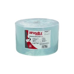 WypAll Papierwischtücher für industrielle Reinigungsaufgaben L30, Jumborolle, 1 Rolle x 750 Wischtücher, 3-lagig, blau