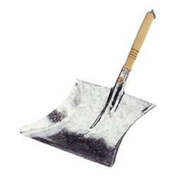 Kehrschaufel m.Holzgriff MET verz.Bl.L260xB280mm