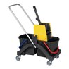Vermop Reinigungswagen L1040xB400xH850mm 2 Eimer 17l rot/blau Ausguss u.Ku.-Presse