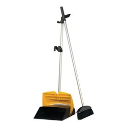 Vermop Kehrset Stiel mit Schaufel und Besen montiert anthrazit/gelb