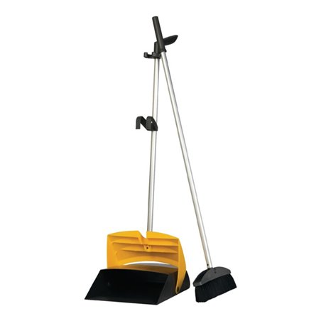 Vermop Kehrset Stiel mit Schaufel und Besen montiert anthrazit/gelb