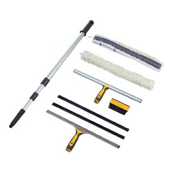 Vermop Deutschland GmbH Fensterreinigungsset 8 tlg. Wischer/Einwaschträger L450mm 2 Waschbezüge