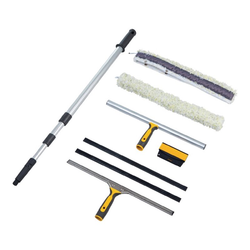 Vermop Deutschland GmbH Fensterreinigungsset 8 tlg. Wischer/Einwaschträger L450mm 2 Waschbezüge