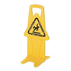 Warnschild Achtung Rutschgefahr B 336xH 660mm gelb/schwarz