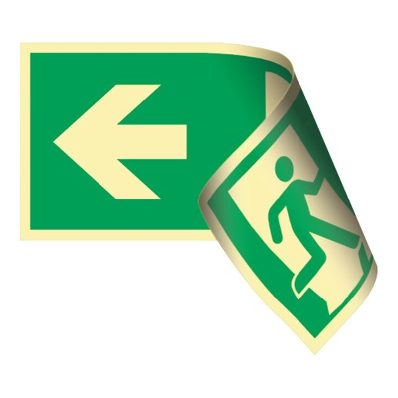 Rettungszeichen DIN EN ISO 7010 L297xB148mm Rettungsweg L/R doppels.Ku.